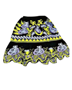 Jupe en coton brodée florale pour femmes, tenue de fête d'été décontractée imprimée pour la plage et la rue, jupe brodée en gros - Product Image 6