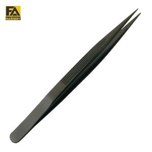 Pince à épiler à pierres précieuses pointues fines en acier inoxydable de couleur noire Produits de qualité supérieure à vendre - Product Image 1