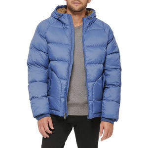 Wholesale Outdoor Solid Color Winter <b>Coat</b> Warm Thick <b>Mens</b> Custom Logo Woven Puffer Jacket OEM Service Hooded - Product Image 5