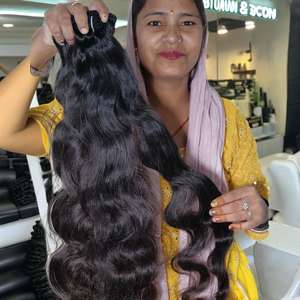 Soyeux Bodywave Couleur Noire Cheveux Humains Non Transformés Bundles Cru Vierge Cuticule Aligné Temple Vietnamien Extensions de Cheveux Humains - Product Image 6