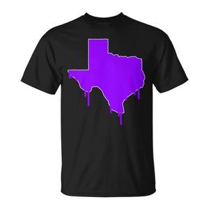 เสื้อยืด Texas State Drip สีม่วง South Houston TX 713 Slab Lean Screw - Product Image 1