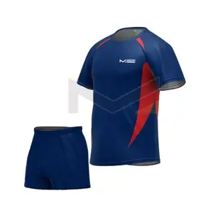 Kunden spezifisches Design Sublimierte Rugby-Uniform Polyester Herren Atmungsaktive Rugby-Uniform Sport bekleidung