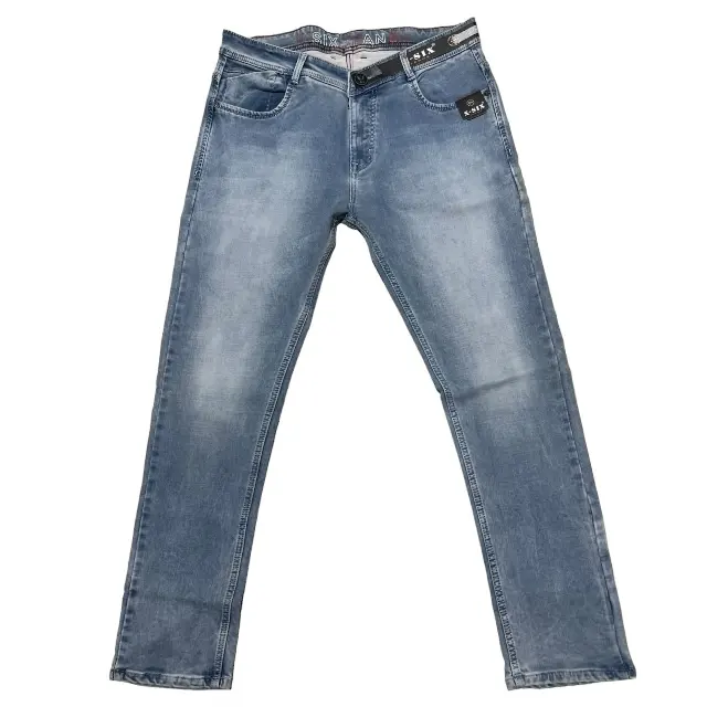 Oem/Odm Customise Hoge Kwaliteit Jeans Voor Heren Distributeurs Mannelijke Klassieke Elasticiteit Business Big Length Denim Jeans Stretch