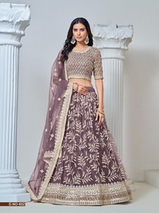 ชุดแต่งกายสุดหรูเทรนด์ใหม่ชุดเดรส lehenga choli & dupatta พร้อมลำดับการทำงานหนักจากอินเดีย - Product Image 2
