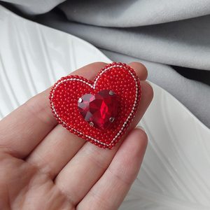 Beaded brooches Handmade designer brooch. High quality accessories. <b>Unique</b> design brooch. <b>Baby</b> shower best <b>gift</b>. - Product Image 1