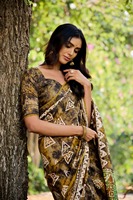 Saree Sutra Gaya Tradisional Desainer dengan Cetakan Batik Berkualitas Tinggi 5,50 Meter untuk Semua Musim, Cocok untuk Pernikahan dan Pesta