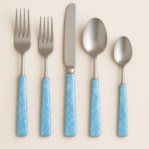 Ensemble de couverts en acier miroir rose rose vadrouille brillant poignée couverts en acier inoxydable 5 pièces dîner cuillère fourchette couteau vaisselle cuisine - Product Image 3