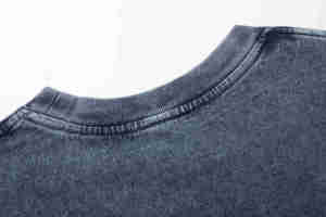 Camiseta lavada con ácido de algodón 250 Gsm 100% para hombre, lavada con ácido de piedra en blanco personalizada con logotipo e impreso - Product Image 5