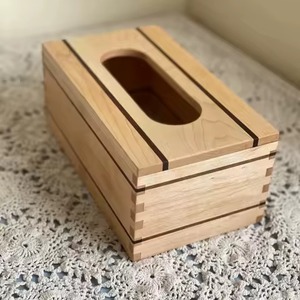 Boîte à mouchoirs en bois faite à la main avec porte-serviettes de style bois de rose pour la décoration de la maison et du bureau - Product Image 1