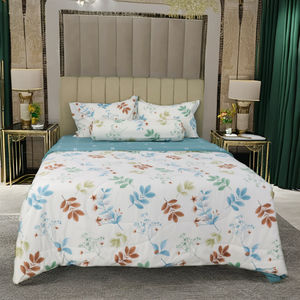 Juego de edredón de lujo de 5 piezas respetuoso con el medio ambiente de venta directa del fabricante Â  ¥ 600s Patrón de plantas de hilo Poliéster tejido moderno - Product Image 1