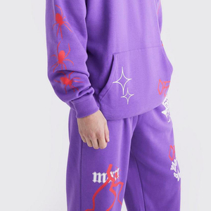 Custom Blank Casual Solid Men's Flare Tracksuit Two-Piece Set Lightweight Breathable Winter - Product Image 4