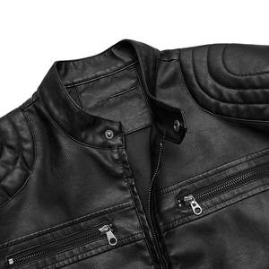 แจ็กเก็ตสำหรับผู้ชายเสื้อแจ็กเก็ตหนังสำหรับผู้ชายเสื้อแจ็กเก็ตหนังของผู้ชายระบายอากาศได้ดีสีพื้นแห้งเร็ว - Product Image 5