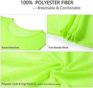 Maillots d'entraînement unisexes en maille respirante, légère, à séchage rapide, imperméable, imprimée et personnalisable pour le football et le basketball, avec bandes élastiques - Product Image 5