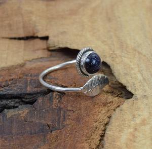 Anillo de Piedra Solar de Plata de Ley 925 Estilo Bohemio, Joyería Hecha a Mano, Regalo de Boda para Mujer - Product Image 4