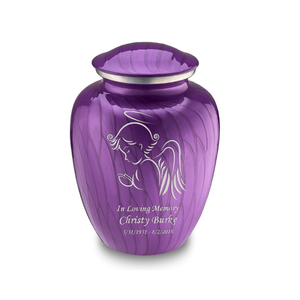 ยอมรับโกศเพลิงศพผู้ใหญ่แบบ Angel ส่วนบุคคลพร้อมการแกะสลักแบบกําหนดเองสําหรับเถ้ามนุษย์สําหรับโฉมฝังศพหรือคอลัมบาเรียม - Product Image 1