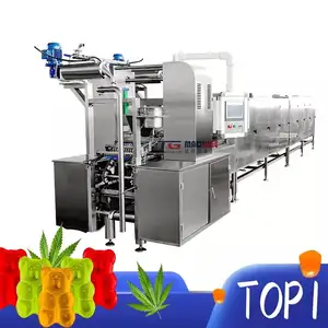 TG fudge dice gummy jelly extruding production line pextin soft candy depositor bear making gummy mold filling machine equipment