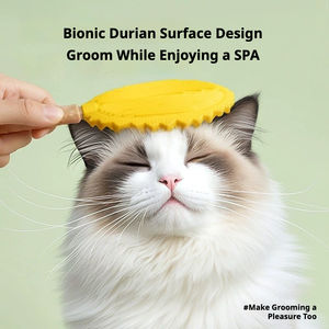Cepillo de aseo para mascotas de masaje 3D con cerdas de TPE, mango ergonómico para gatos y perros, peine de desprendimiento y spa - Product Image 4
