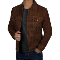 Chaqueta de Cuero de Gamuza D-Ride Moto DRM-1205 de Alta Calidad, Estilo Urbano, Multibolsillos, Corte Ajustado para Hombre, Cuello Alto, Transpirable para Invierno