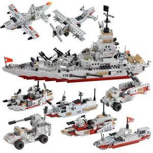 Juego de Construcción de Barco de Guerra Educativo, Bloques de Plástico ABS para Armar, Figuras de Modelos de Autos, Piezas en Caja - Product Image 3