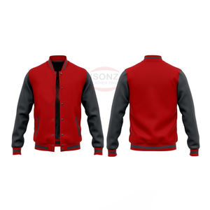 แจ็คเก็ตบอมเบอร์สีแดงสไตล์สตรีทแวร์ ISONZ ดีไซน์ใหม่ สำหรับผู้ชาย พร้อมป้ายสั่งทำ เสื้อฮู้ดดี้สั่งทำ ผู้ผลิตเสื้อผ้าตามสั่ง แจ็คเก็ตฤดูหนาวสำหรับผู้ชาย - Product Image 3