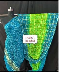 Elegante Sari Indio de Seda Gajji Bandhani Ghatchola para Novia, Sari Indio de Seda Gajji Ghatchola de Calidad de Exportación por el Fabricante - Product Image 6