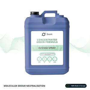 Neutralizador de Olores en Aerosol Intenso Fórmula Verde: Olores de Tabaco, Mascotas, Pescado y Humedad - Tambor de 25 kg - Concentrado - Product Image 1