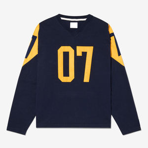 2026 Bestselling High Quality Custom Men's Winter Solid Long Sleeve Navy Blue 100% Cotton Fleece Breathable Sweatshirt Wholesale - Product Image 1