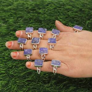 Tanzanite Sterling Silver Ring Genuine Gemstone Birthstone Ring for Her Handmade December Gift Jewelry - Product Image 6