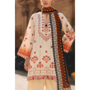 Traje Khaddar de 3 Piezas, 100% Lino Transpirable, con Dupatta, Estampado Digital SC-52004 - Product Image 4