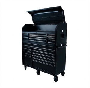 Boîte de rangement pour outils 52 pouces Largeur x 20 pouces Coffret à outils roulant robuste D en noir mat - Product Image 1