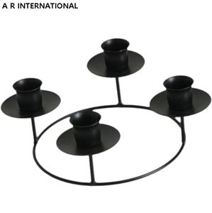 Chandelier décoratif à 4 bras en fil métallique doré, très demandé, pour Pâques, la Saint-Valentin, Noël et autres fêtes, en fer - Product Image 1