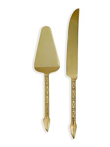 Best Selling Handmade Metal <b>Cake</b> <b>Server</b> & Knife Set in Low Price with Logo Customization From India - Product Image 6