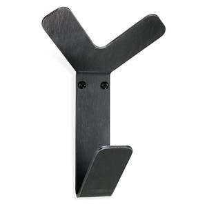 Black Powder Coated <b>Metal</b> Wall Hook For Indoor Outdoor Use With Rust Resistant And Weatherproof Construction - Product Image 3