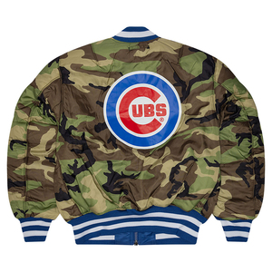 Nueva llegada 2024 Streetwear estilo Reversible Stain Varisty Bomber Jacket Trendy Reversible chaqueta con cremallera para hombre - Product Image 5