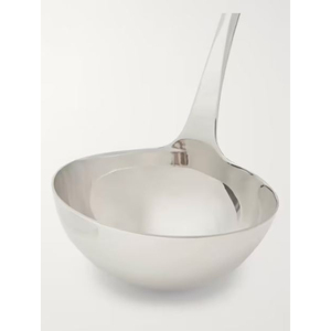 Elegante juego de servidor de pasta con mango de bambú, cabeza de acero inoxidable, cubiertos pulidos, cuchara, tornero sólido para servir elegante - Product Image 4
