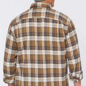 Chemise classique en flanelle à carreaux personnalisée OEM pour hommes, boutonnée à manches longues pour une tenue décontractée et extérieure - Product Image 5