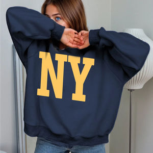 Sudadera de Forro Polar Reversible con Cuello Alto y Logotipo Personalizado Estampado en la Parte Delantera para Mujer, Talla Grande, Moda de Invierno - Product Image 6