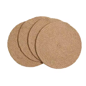 Vente chaude Écologique Réutilisable Jute Napperon Tissé À La Main Ensemble Personnalisable Vintage Salle À Manger Ambiance Ustensiles De Cuisine Vaisselle Utilisation - Product Image 2
