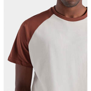 Camisetas de hombre 100% algodón diseño logotipo personalizado cuello redondo mangas Reglan ropa de calle camisetas para hombre - Product Image 2