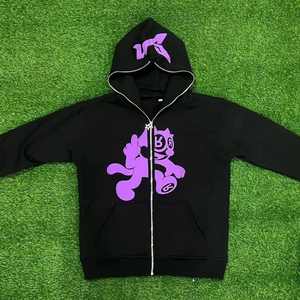 Sudadera con capucha de calle moderna para hombre con logotipo bordado e impresión personalizado en el brazo Interior térmico y atractivo vintage - Product Image 5