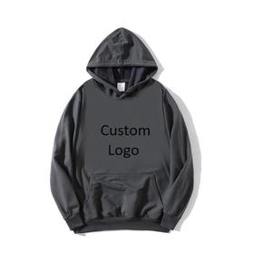 Sweat-shirt à capuche en coton surdimensionné 400GSM en gros, uni, broderie, avec impression de logo personnalisé, sweat-shirt décontracté pour hommes - Product Image 1