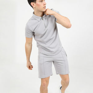 Ensemble de sport d'été Streetwear pour homme : Polo et short assortis, 2 pièces, personnalisable, léger et réversible, pour la maternité - Product Image 1