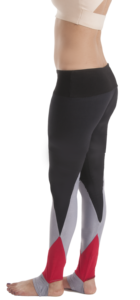 Legging de Yoga de algodón orgánico para adultos, equipo de ejercicio femenino de tres patas con banda de cintura ancha y correa para el pie, patrón sólido - Product Image 3