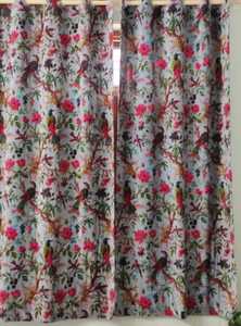 Vente en gros Tissu d'ameublement en velours imprimé oiseau indien de haute qualité Rideau et abat-jour Tissu imprimé oiseau Revêtement de fenêtre - Product Image 4