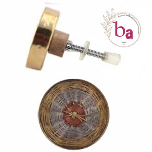 Poignées de tiroir et de placard en fil métallique tressé, design moderne fait main, perles décoratives HBRMW 136 pour armoires de cuisine, salle de bain et salon - Product Image 1