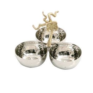 Vaisselle Alimentaire Ustensiles De Service Brillant Poli Dernier Design En Acier Inoxydable Bol Martelé Vaisselle Fruits Serveur Plat Alimentaire - Product Image 1