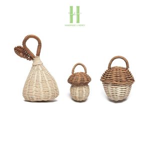 Sonajeros de ratán ecológicos, sonajero de bebé, juguetes educativos para niños pequeños, diseño OEM personalizado hecho a mano en Vietnam, venta al por mayor - Product Image 1
