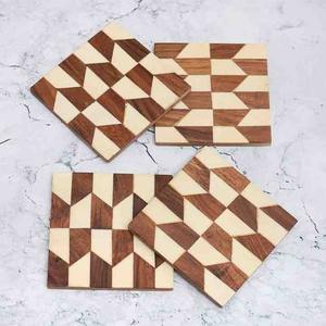 Handcrafted Walnut Wood Resin Coaster <b>Set</b> <b>Rustic</b> Reclaimed Drink Mats for Coffee <b>Table</b> <b>Dining</b> Bar Office Decor walnut, coasters - Product Image 1