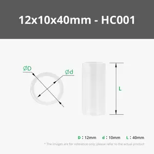 Embout rond plat rigide en acrylique transparent pour tubes - Product Image 3