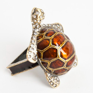 Qualité supérieure Vente en gros Prix bon marché Rond de serviette de table sirène en laiton de couleur bleu marine pour les fêtes d'été des hôtels - Product Image 2